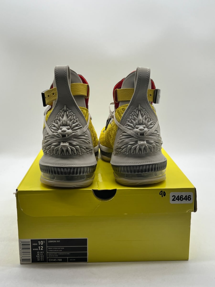 Nike LeBron 16 Harlem Fashion Row Harlem Stage 10.5 (Lightly Worn Pre-Owned)NikeBright Citron/Summit White - Image 3