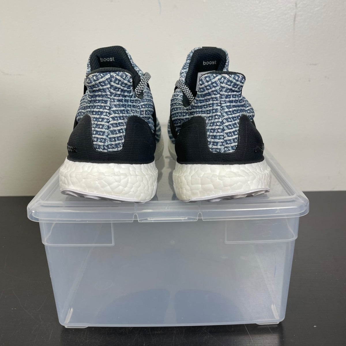 adidas Ultra Boost 4.0 Parley Carbon Blue Spirit 8 (Moderately Worn Pre-Owned)adidasFootwear White/Carbon/Blue Spirit - Image 4