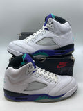 Jordan 5 Retro Grape (2025) 10.5 (Moderately Worn Pre-Owned)JordanWhite/Grape Ice-New Emerald - Image 1