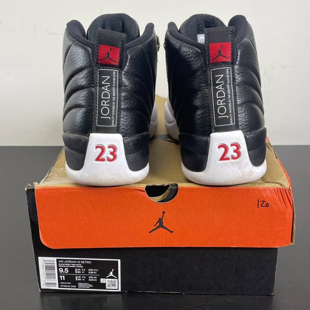 Jordan 12 Retro Playoffs (2022) 9.5 (Moderately Worn Pre-Owned)JordanBlack/Varsity Red-White - Image 4