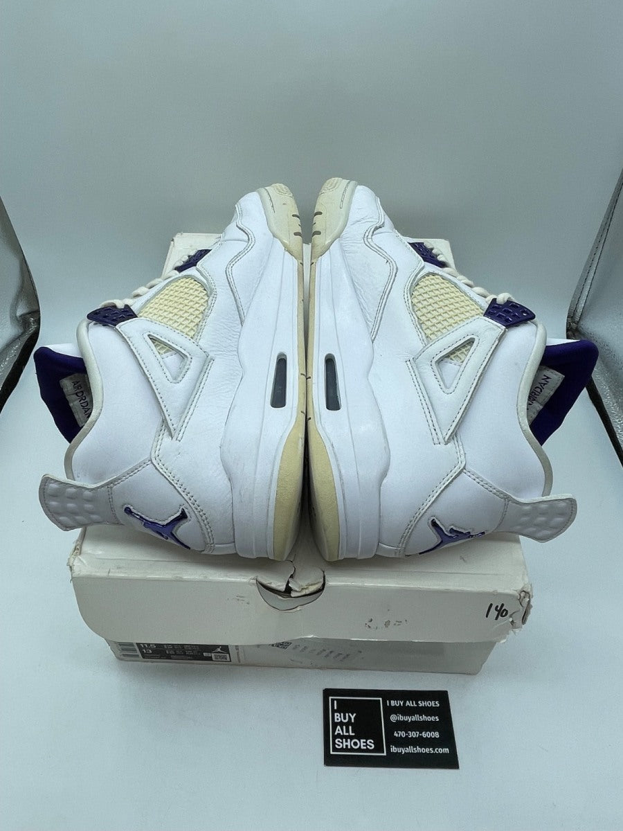 Jordan 4 Retro Metallic Purple 11.5 (Moderately Worn Pre-Owned) - Image 6