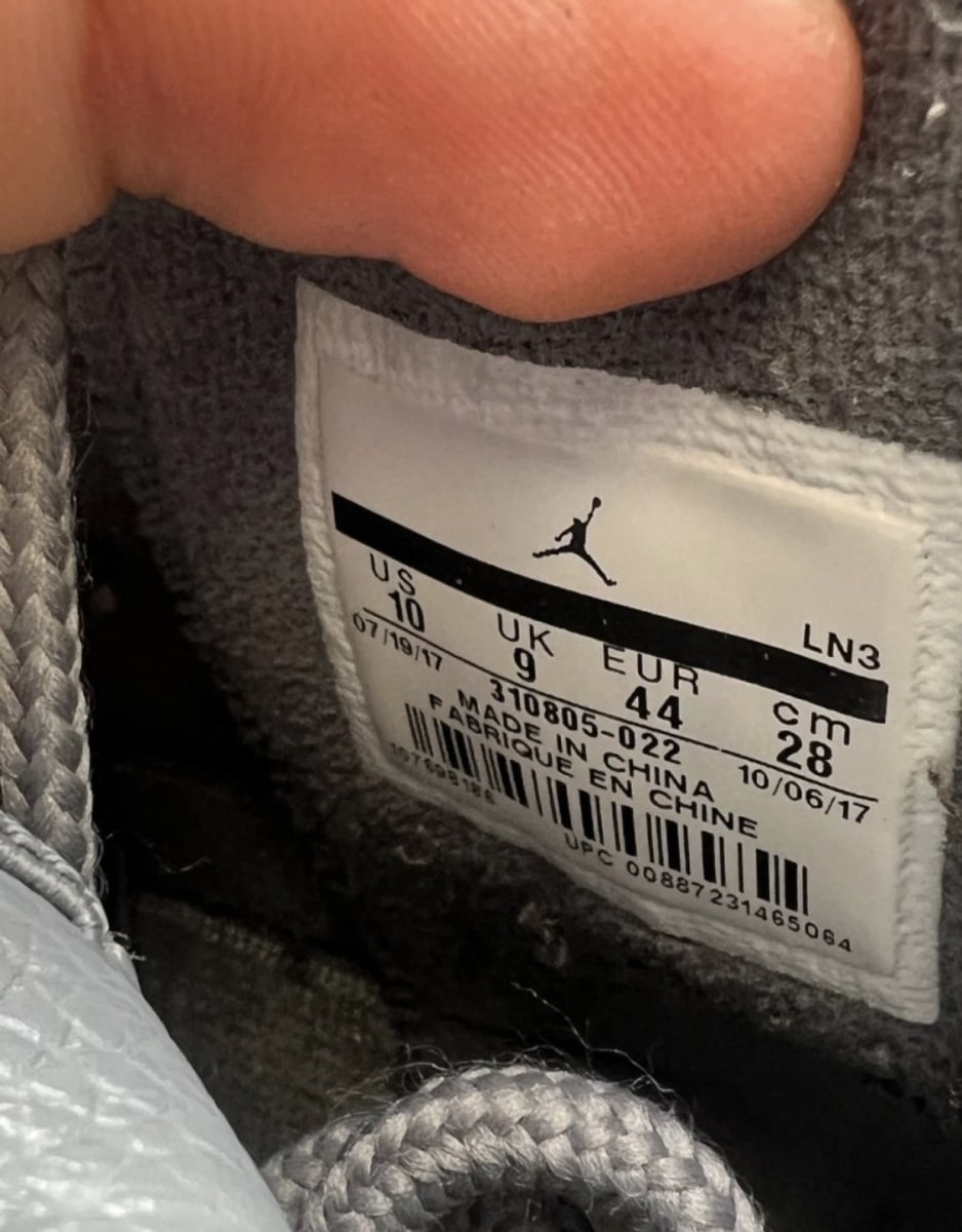 Jordan 10 Retro Cool Grey 11 (Lightly Worn Pre-Owned)JordanCool Grey/Cool Grey-White - Image 8