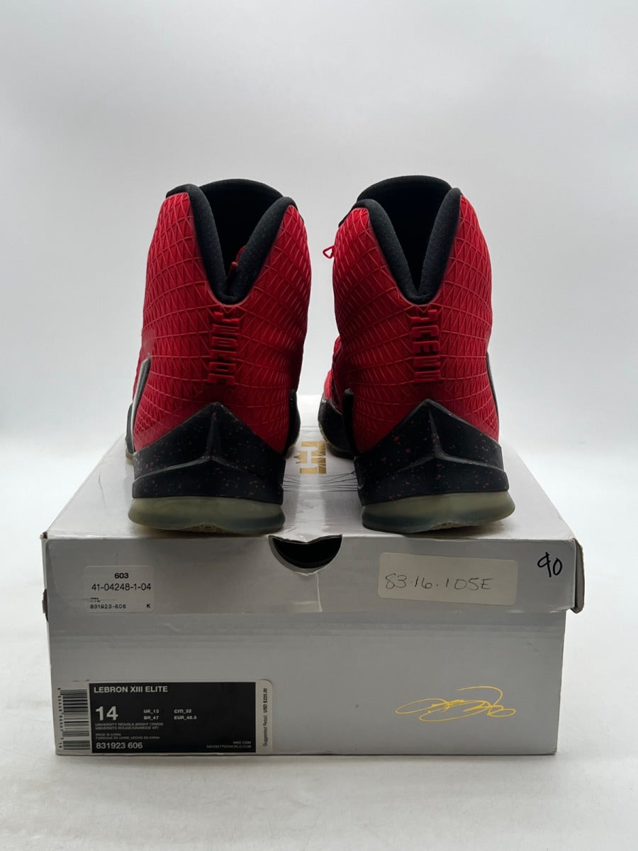 Nike LeBron 13 Elite University Red 14 (Moderately Worn Pre-Owned) - Image 6