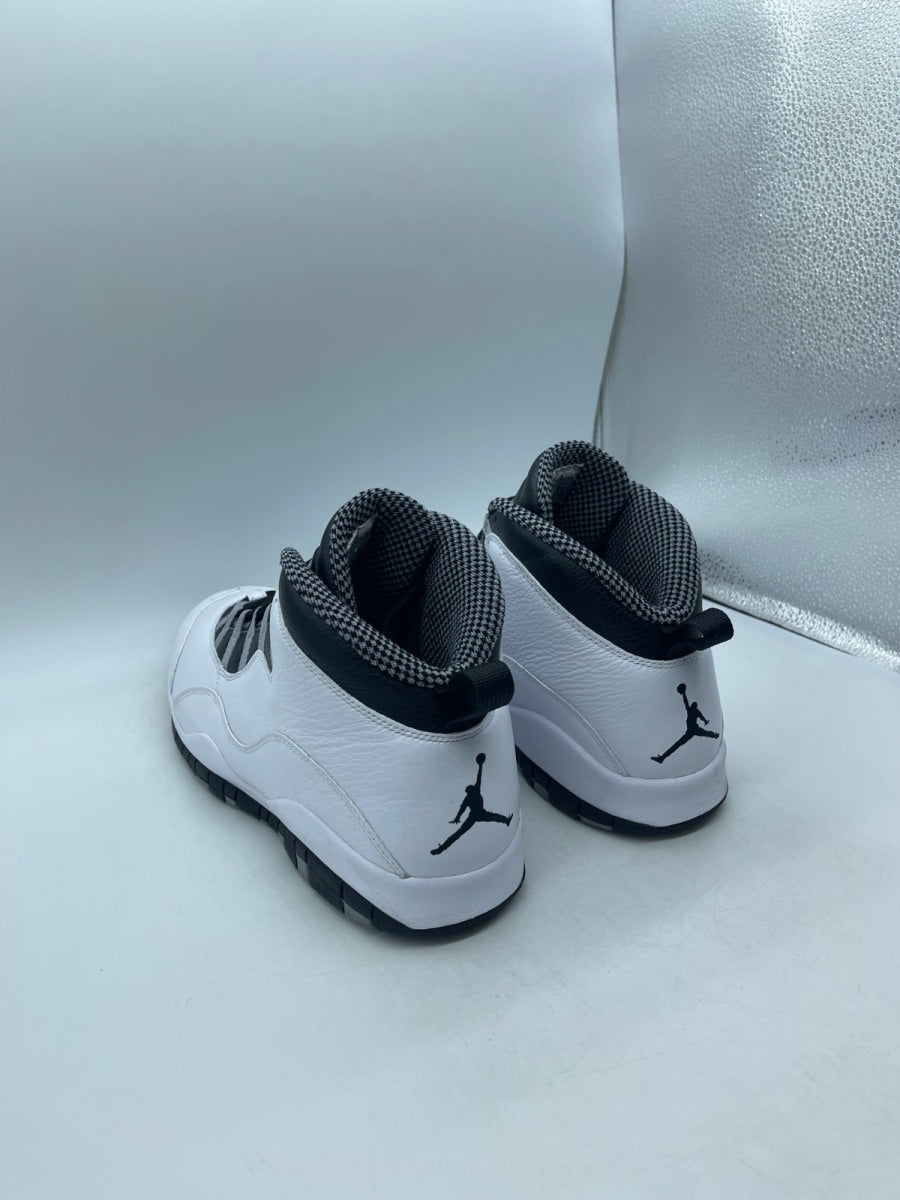 Jordan 10 Retro OG Steel (2025) 14 (Moderately Worn Pre-Owned)JordanWhite/Black-Light Steel Grey - Image 4