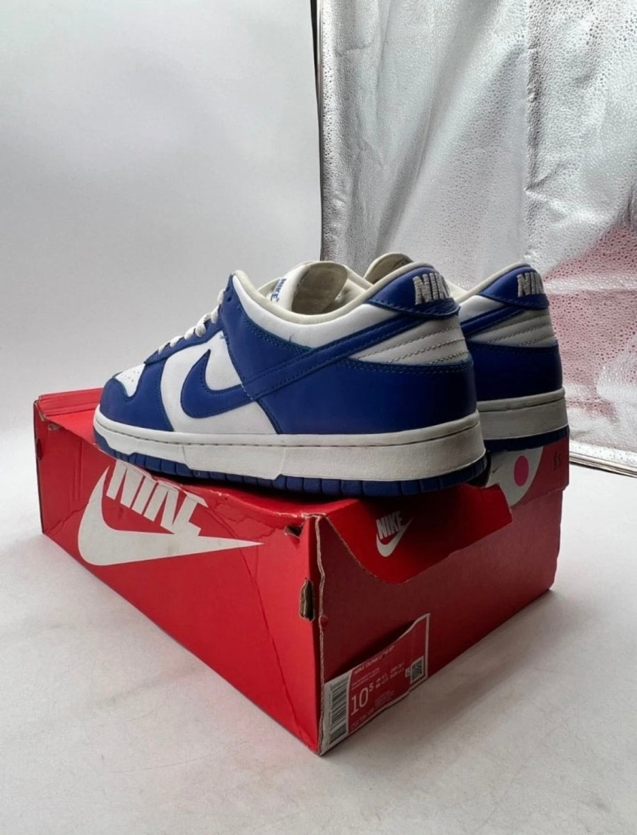 Nike Dunk Low SP Kentucky 10.5 (Heavily Worn Pre-Owned)NikeWhite/Varsity Royal - Image 4