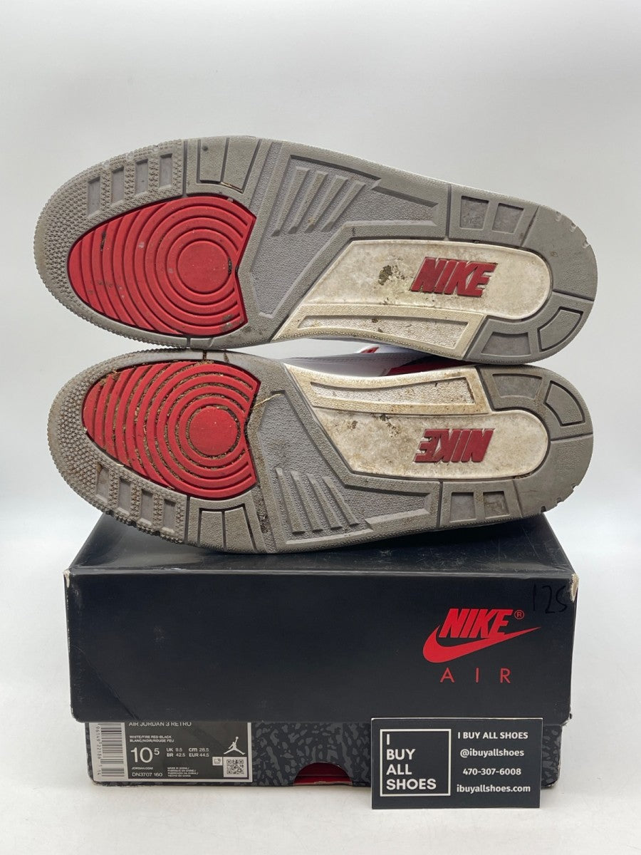 Jordan 3 Retro Fire Red (2022) 10.5 (Heavily Worn Pre-Owned) - Image 7