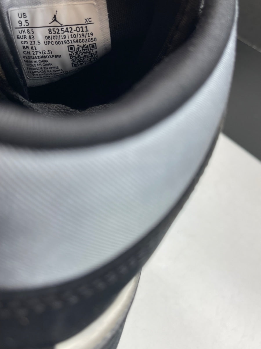 Jordan 1 Mid Satin Grey Toe 9.5 (Moderately Worn Pre-Owned)JordanBlack/Smoke Grey-Sail - Image 8