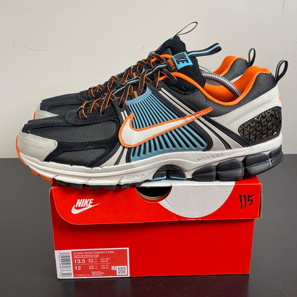 Nike Zoom Vomero 5 Blue Glaze Total Orange (Women's) 13.5W (Moderately Worn Pre-Owned)NikeLight Bone/Blue Gaze/Total Orange - Image 3