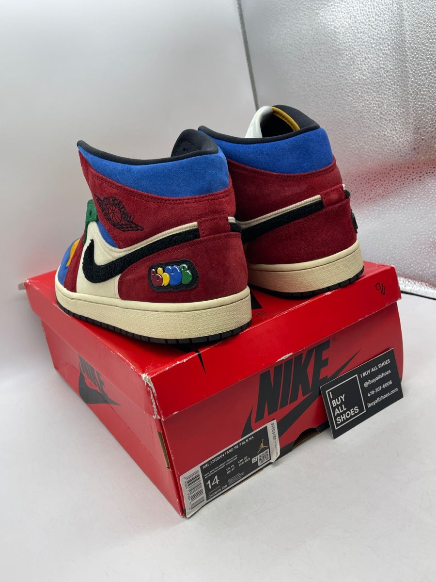 Jordan 1 Mid SE Fearless Blue the Great 14 (Moderately Worn Pre-Owned) - Image 4