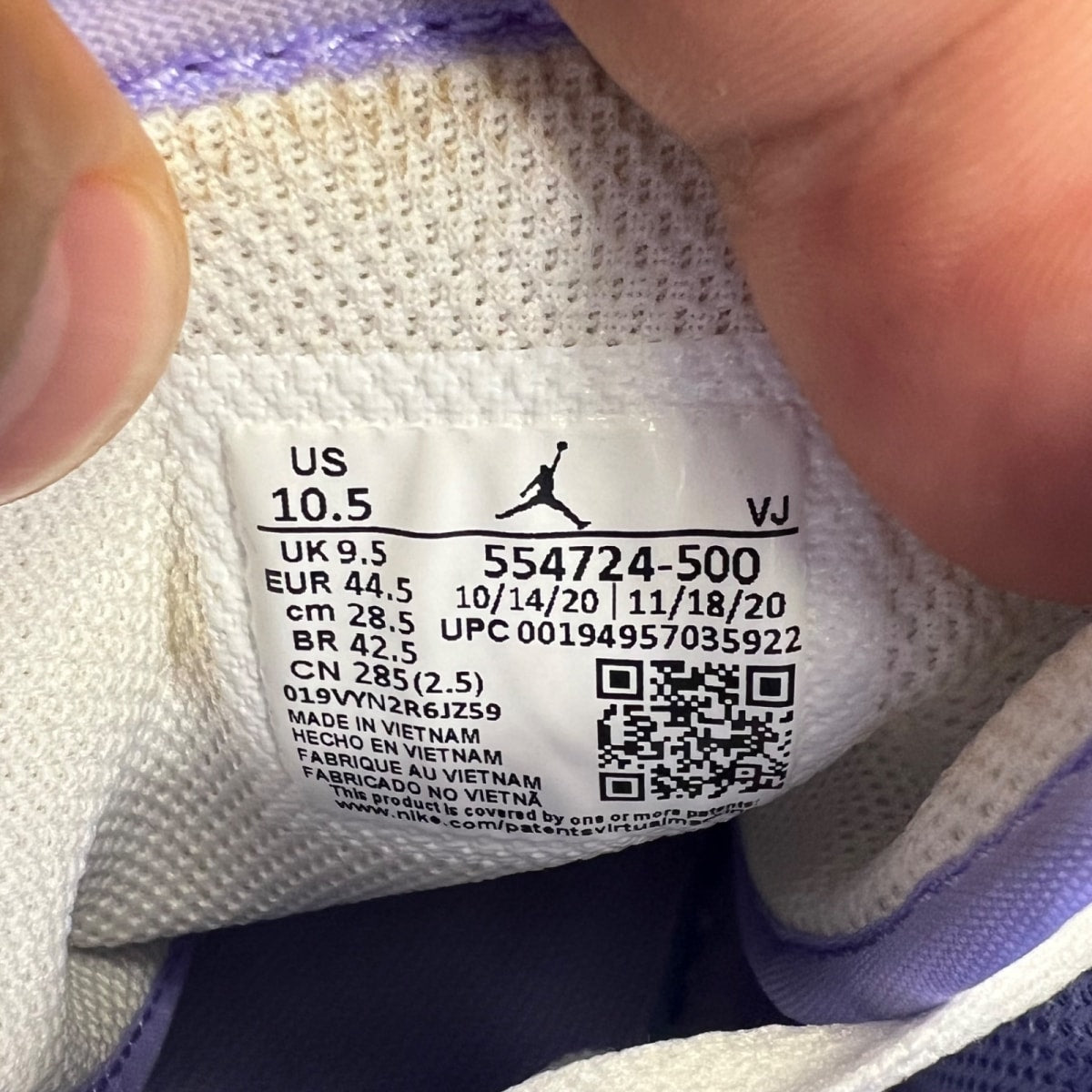 Jordan 1 Mid Purple Aqua 10.5 (Lightly Worn Pre-Owned)JordanPurple/Aqua-White - Image 4