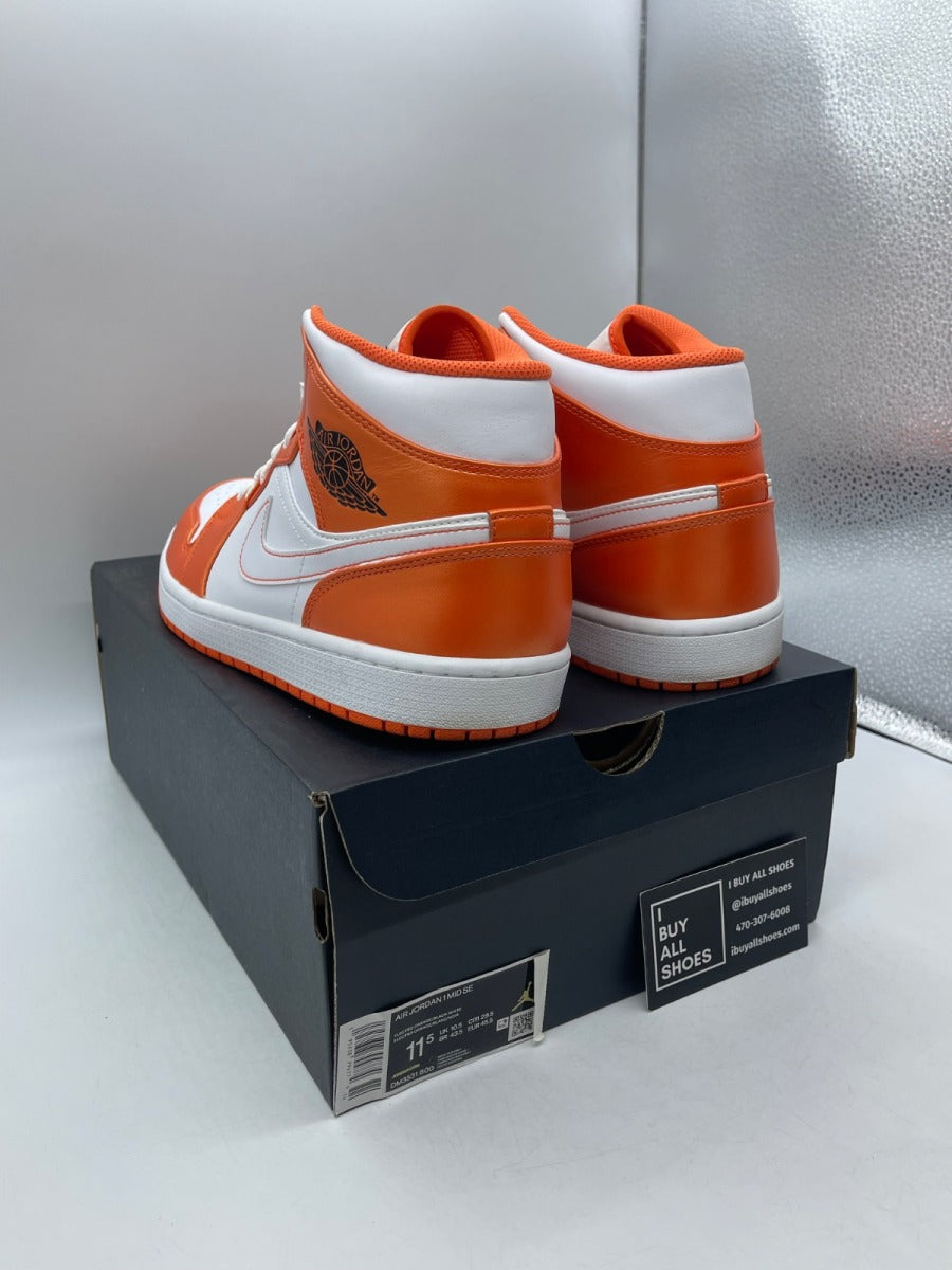 Jordan 1 Mid Metallic Orange 11.5 (Moderately Worn Pre-Owned) - Image 4