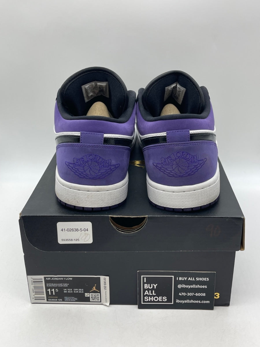 Jordan 1 Low Court Purple 11.5 (Moderately Worn Pre-Owned) - Image 3