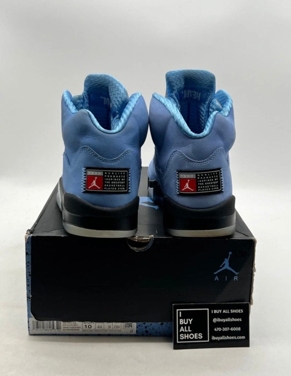Jordan 5 Retro UNC University Blue 10 (Moderately Worn Pre-Owned)JordanUniversity Blue/Black/White - Image 2