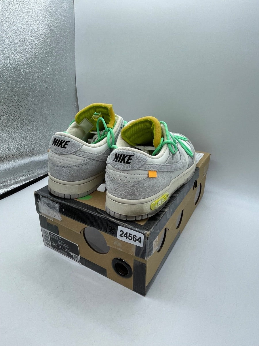 Nike Dunk Low Off-White Lot 14 9 (Moderately Worn Pre-Owned)NikeSail/Neutral Grey-Electro Green - Image 5