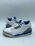 Jordan 3 Retro Wizards 10.5 (Moderately Worn Pre-Owned)JordanWhite/True Blue/Metallic Copper/Cement Grey - Image 1