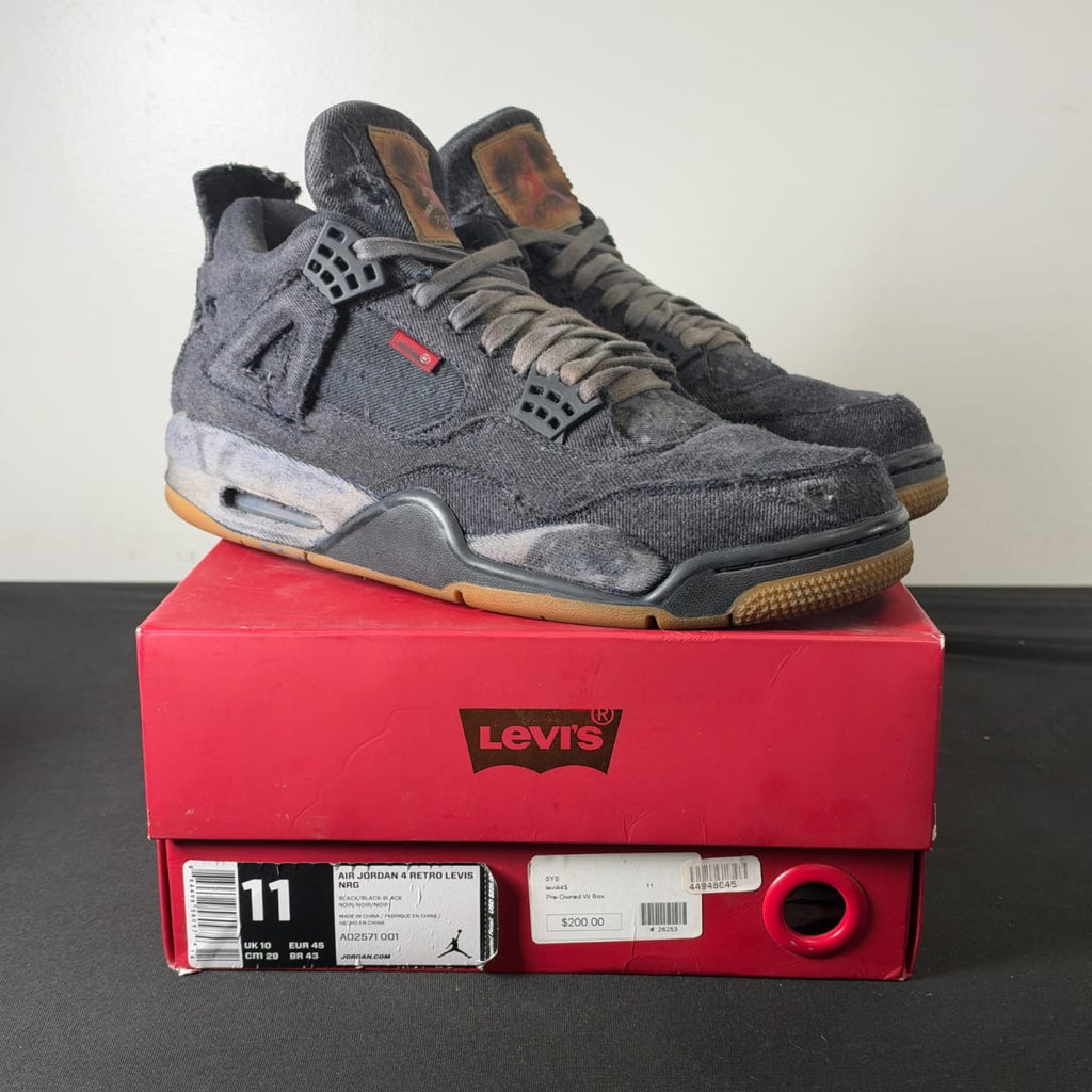 Jordan 4 Retro Levi's Black (Levi's Tag) (Size 11) - aux