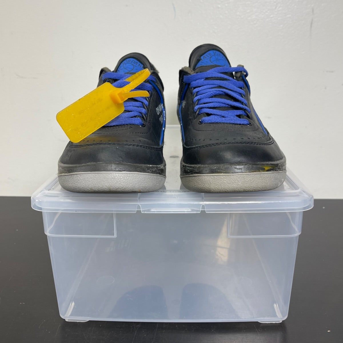 Jordan 2 Retro Low SP Off-White Black Blue 8.5 (Moderately Worn Pre-Owned)JordanBlack/Blue-Grey - Image 2