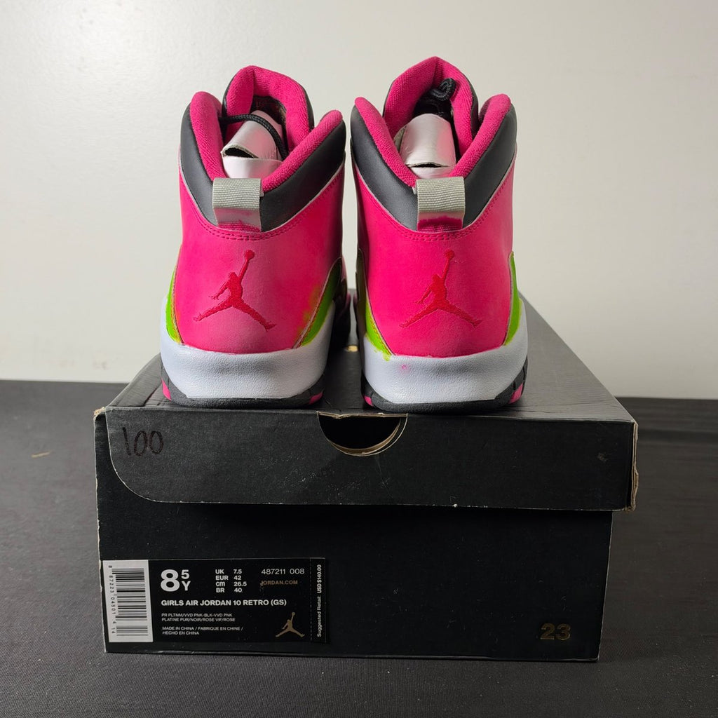 Jordan 10 Retro Vivid Pink (GS) (Size 8.5Y) - aux
