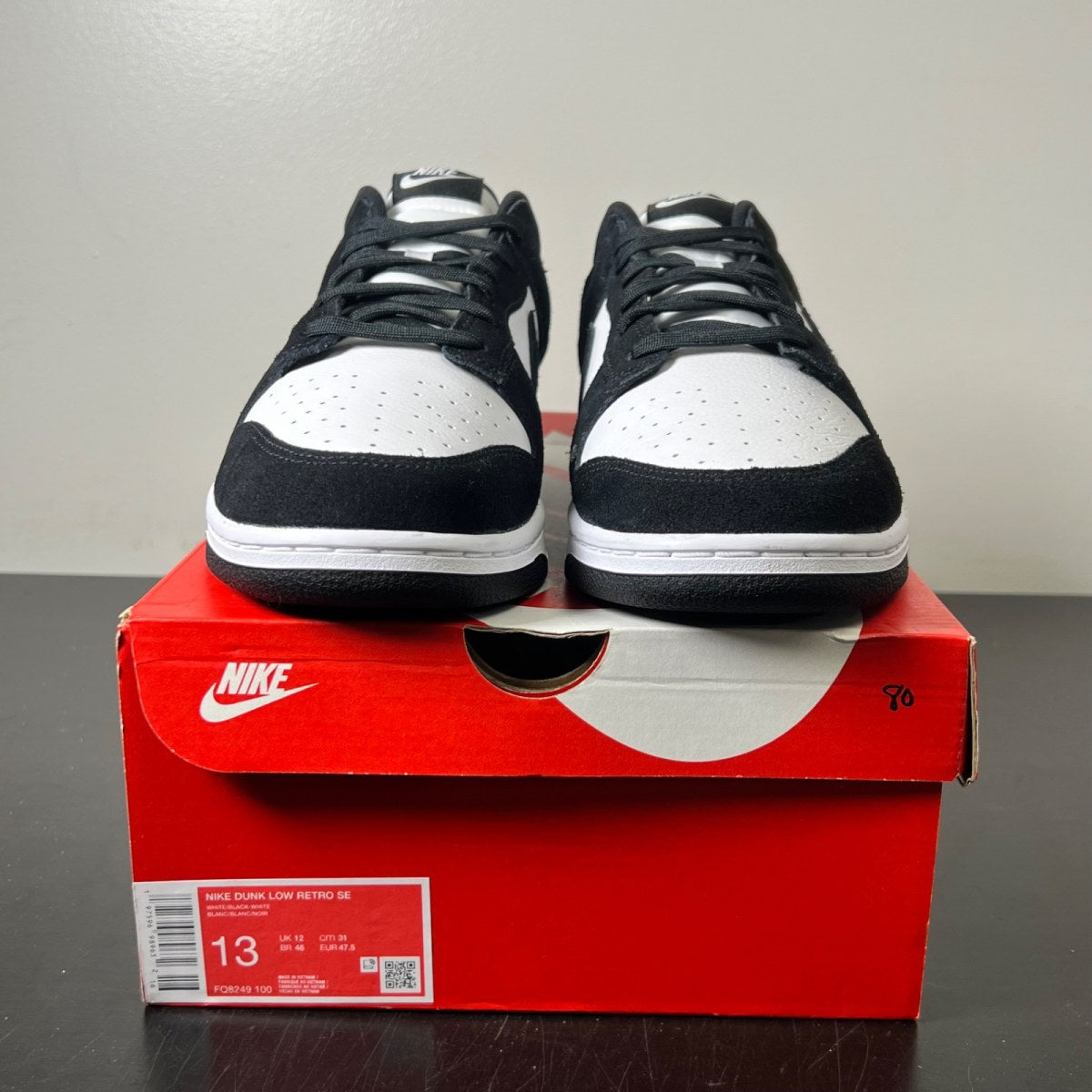 Nike Dunk Low Retro SE Suede Panda 13 (Lightly Worn Pre-Owned)Nike - Image 2