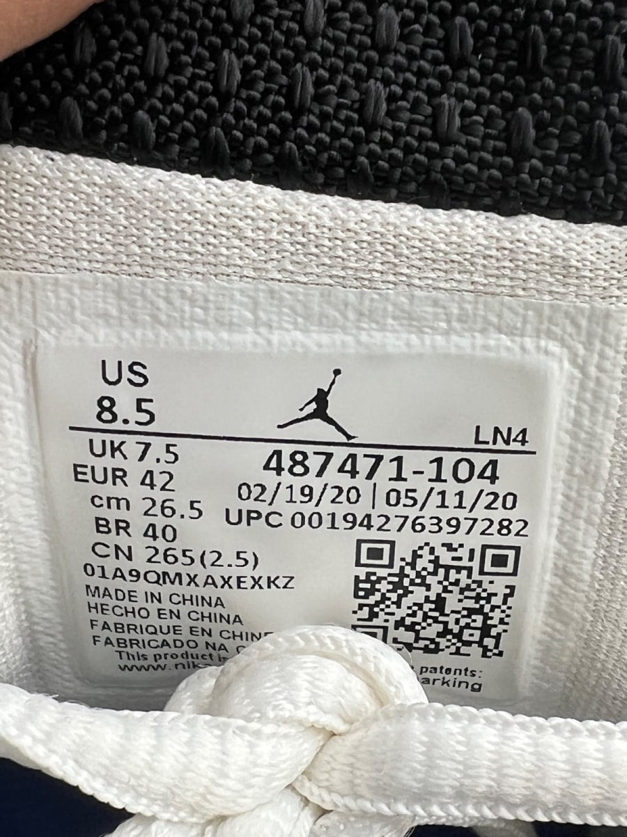 Jordan 14 Retro White Hyper Royal 8.5 (Moderately Worn Pre-Owned)