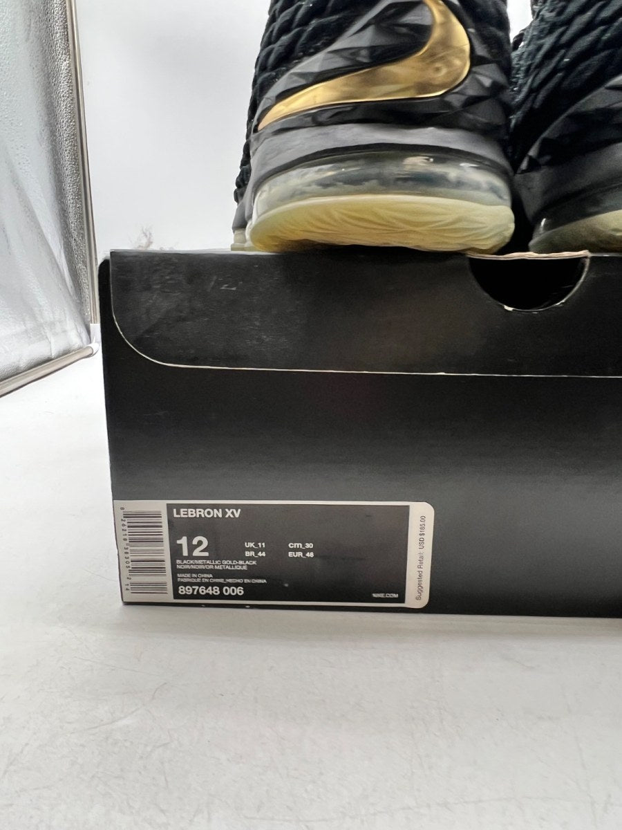 Nike LeBron 15 Black Gold 12 (Moderately Worn Pre-Owned) - Image 4