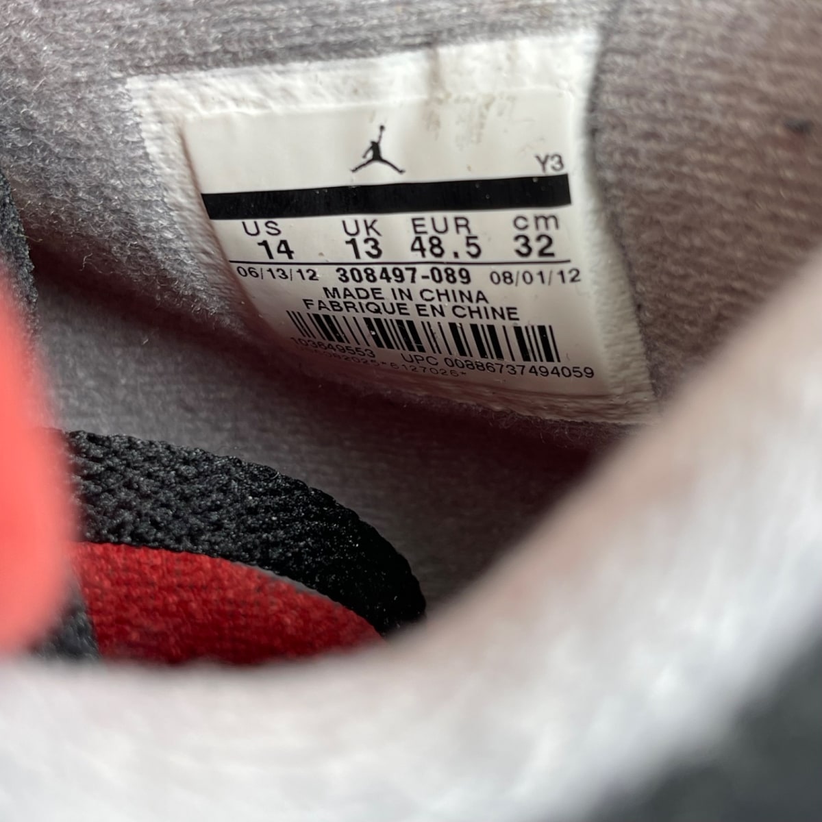 Jordan 4 Retro Black Cement (2012) (Size 14) - Image 6