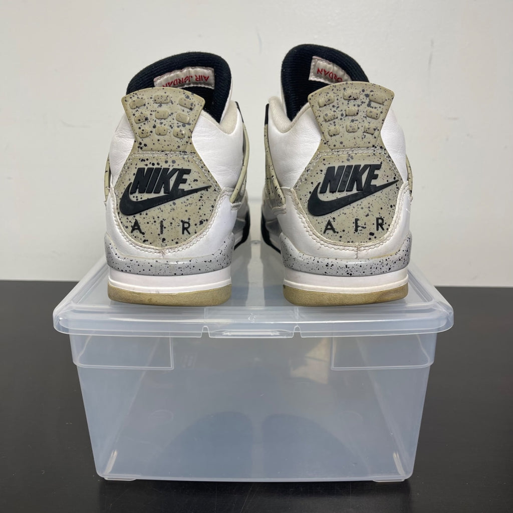 Jordan 4 Retro White Cement (2016) 8 (Heavily Worn Pre-Owned)JordanWhite/Fire Red-Black-Tech Grey - Image 4