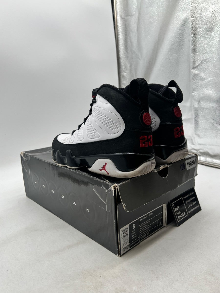 Jordan 9 Retro White Black Red (2010) 8 (Moderately Worn Pre-Owned) - Image 6