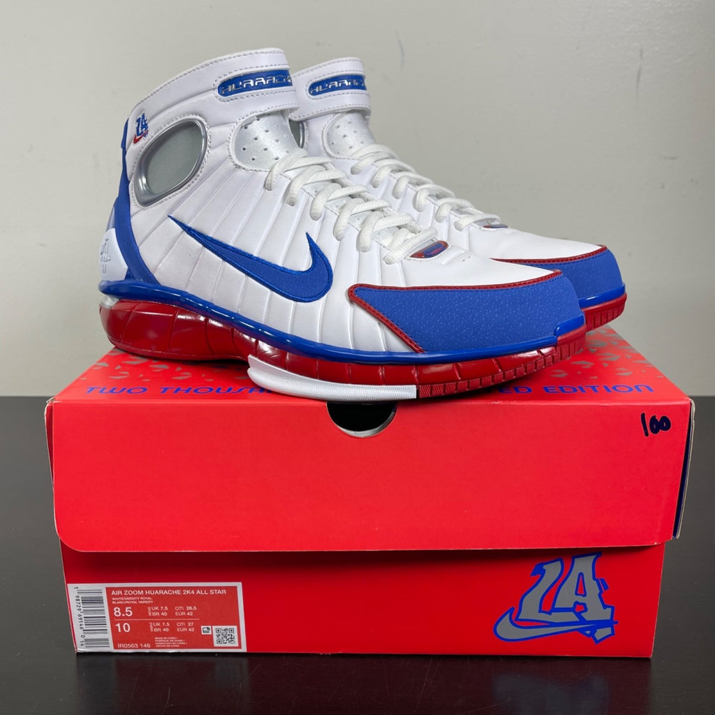 Nike Air Zoom Huarache 2K4 All-Star (2026) 8.5 (Moderately Worn Pre-Owned)NikeWhite/Varsity Royal/Varsity Red/Metallic Silver - Image 1