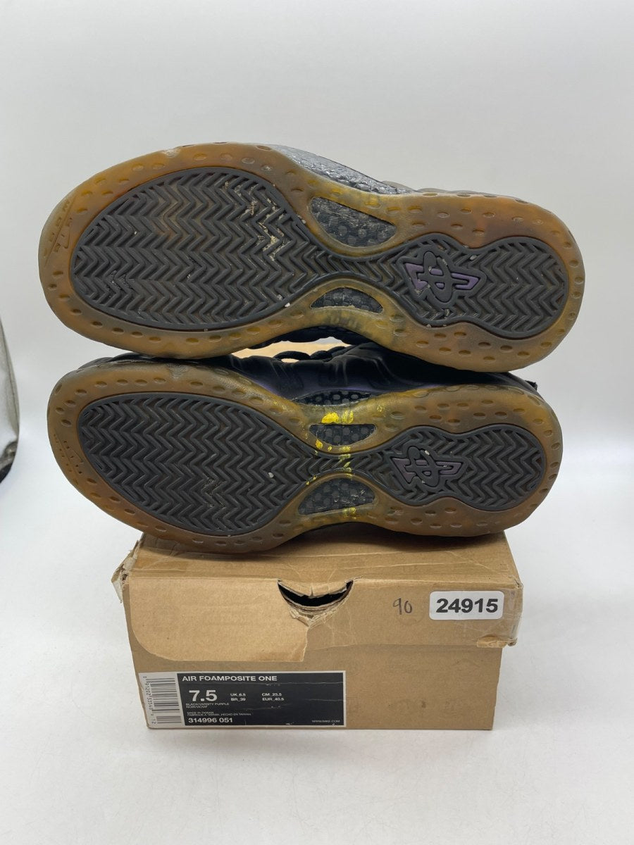 Nike Air Foamposite One Eggplant 7.5 (Moderately Worn Pre-Owned)NikeBlack/Varsity Purple - Image 7