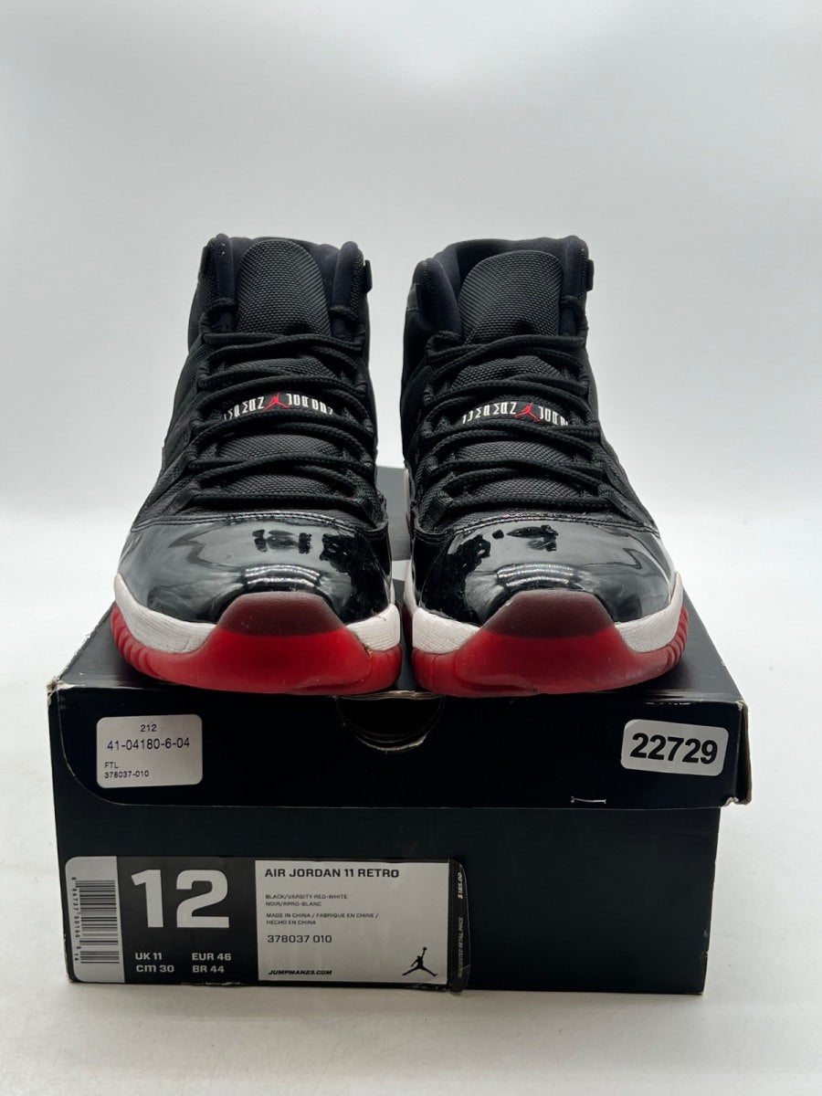 Jordan 11 Retro Playoffs (2012) 12 (Moderately Worn Pre-Owned)JordanBlack/Varsity Red-White - Image 2