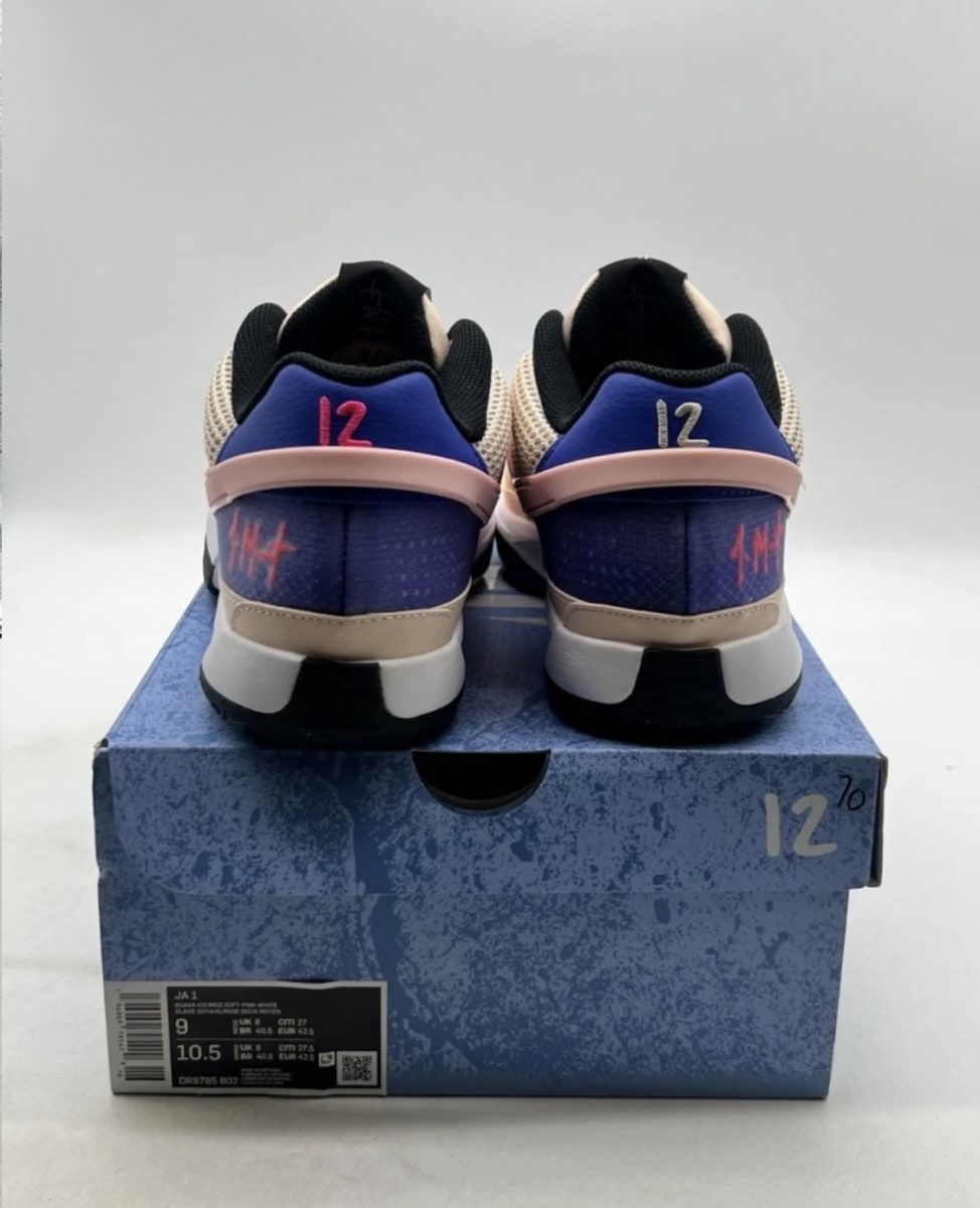 Nike Ja 1 Guava Ice 9 (Lightly Worn Pre-Owned)NikeGuava Ice/Medium Soft Pink/White/Black/Light Ultramarine/Hyper Pink - Image 5