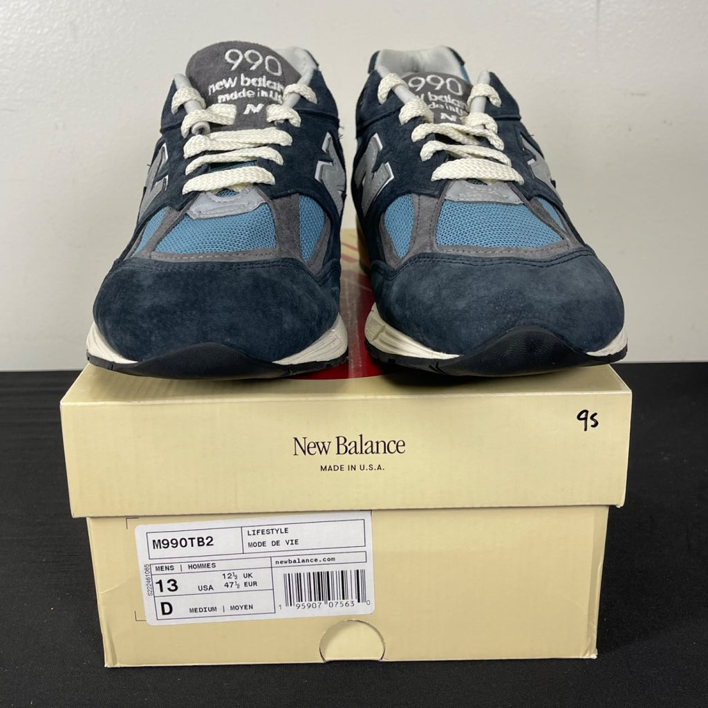 New Balance 990v2 MiUSA Teddy Santis Navy Castlerock 13 (Moderately Worn Pre-Owned)New BalanceNavy/Castlerock - Image 2