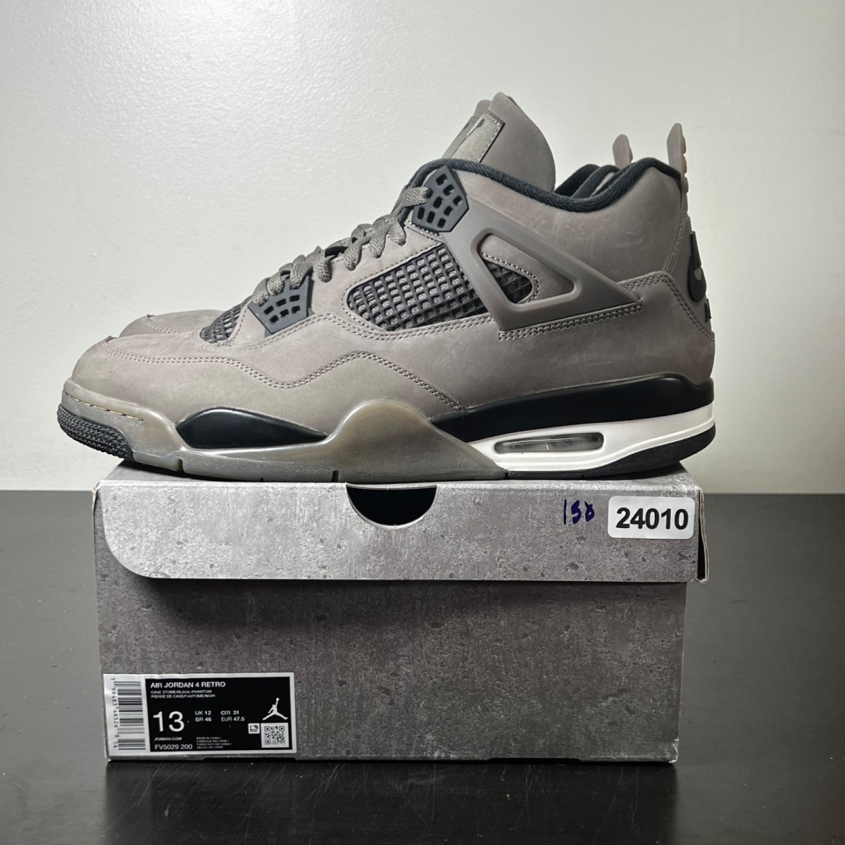 Jordan 4 Retro Cave Stone 13 (Moderately Worn Pre-Owned)JordanCave Stone/Black/Moon Particle - Image 3