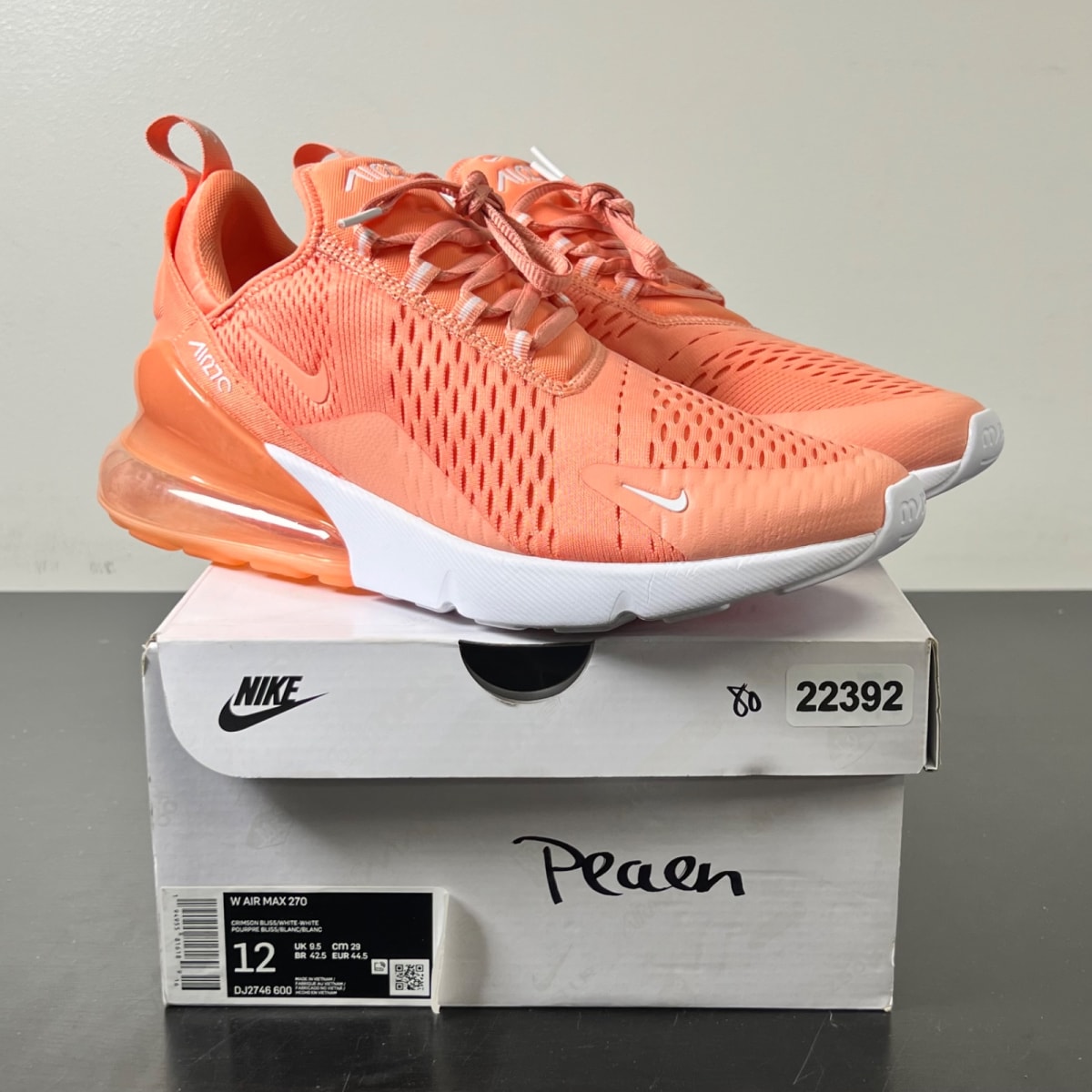 Nike Air Max 270 Crimson Bliss (Women's) (Size 12W) - Image 1