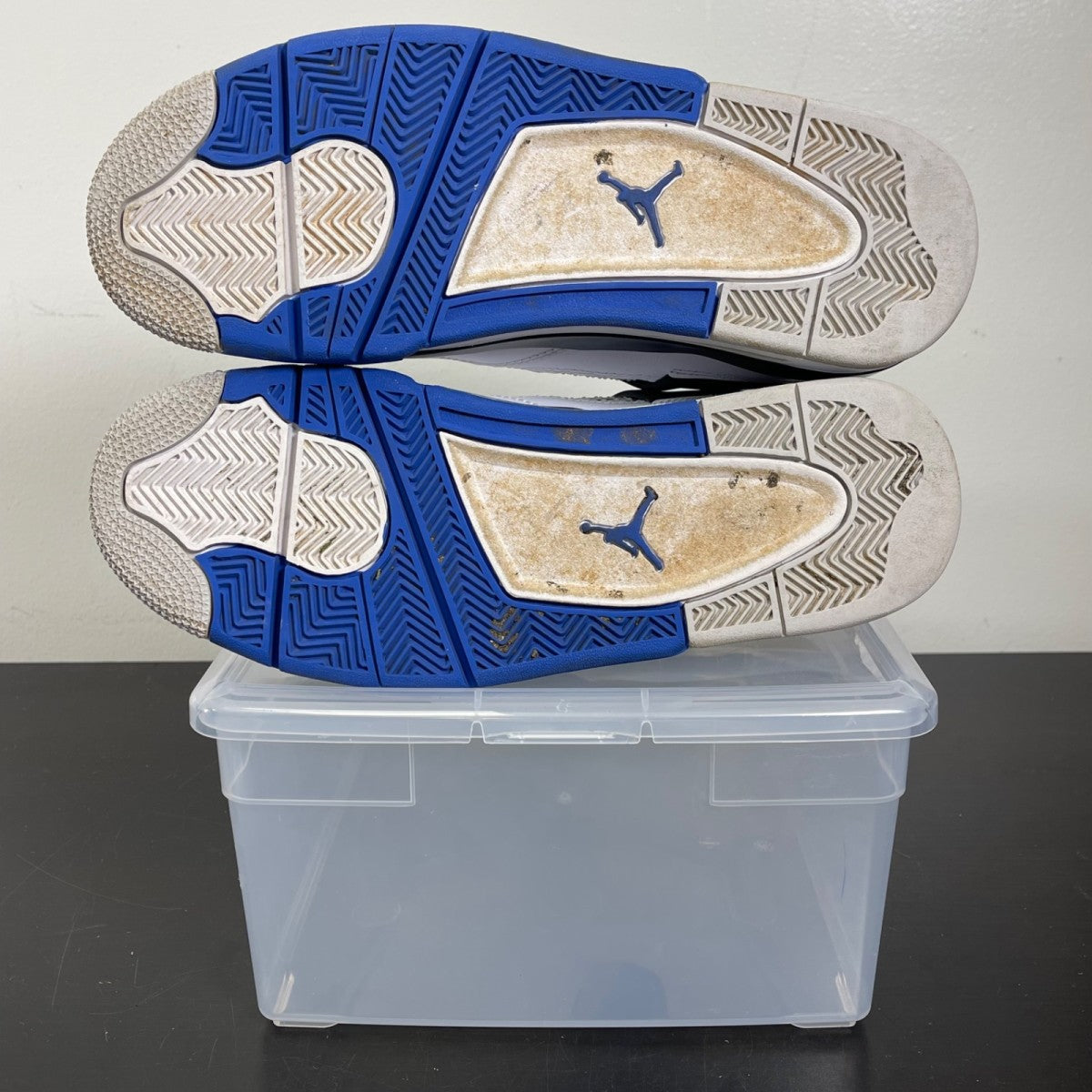 Jordan 4 Retro Motorsports (2017) 10 (Moderately Worn Pre-Owned)JordanWhite/Varsity Blue-Black - Image 5