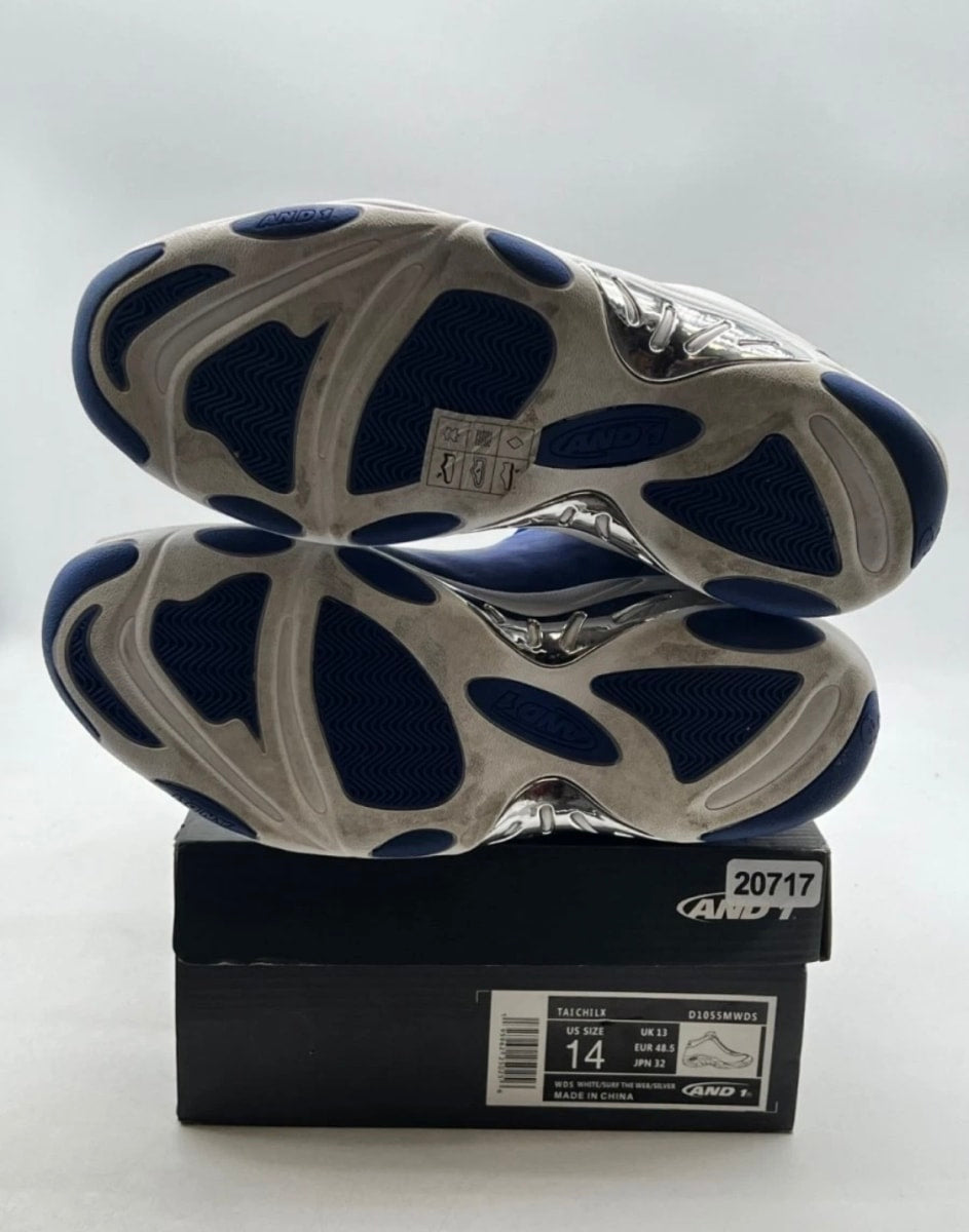 And1 Tai Chi White Navy Blue Silver Grey 14 (Lightly Worn Pre-Owned)And1White/Navy Blue/Silver Grey - Image 9