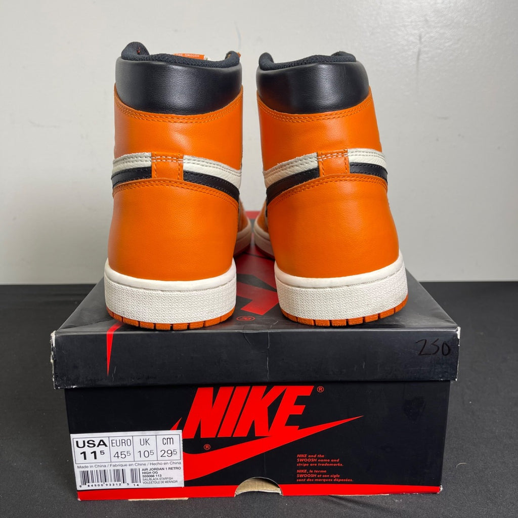 Jordan 1 Retro Reverse Shattered Backboard 11.5 (Moderately Worn Pre-Owned)JordanSail/Starfish-Black - Image 4