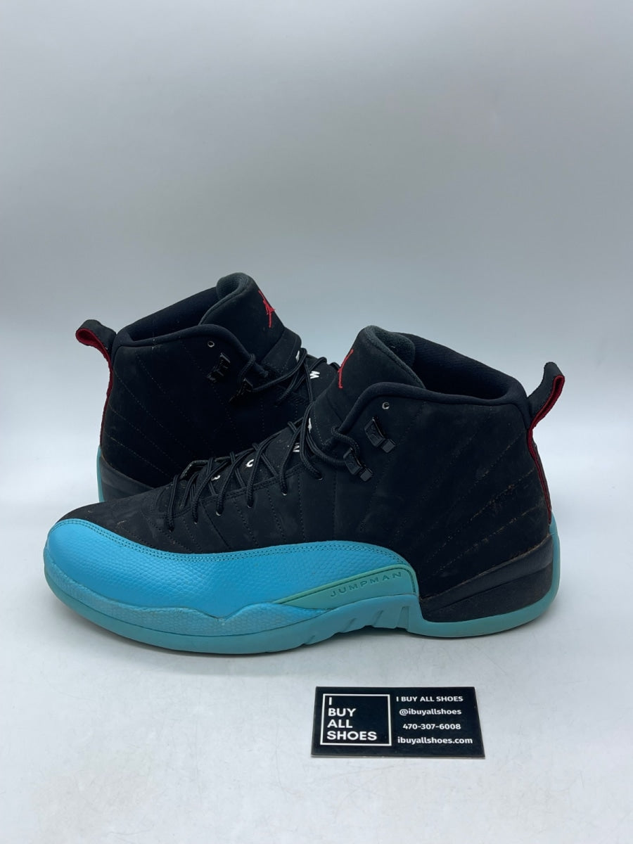 Jordan 12 Retro Gamma Blue 13 (Heavily Worn Pre-Owned) - Image 1
