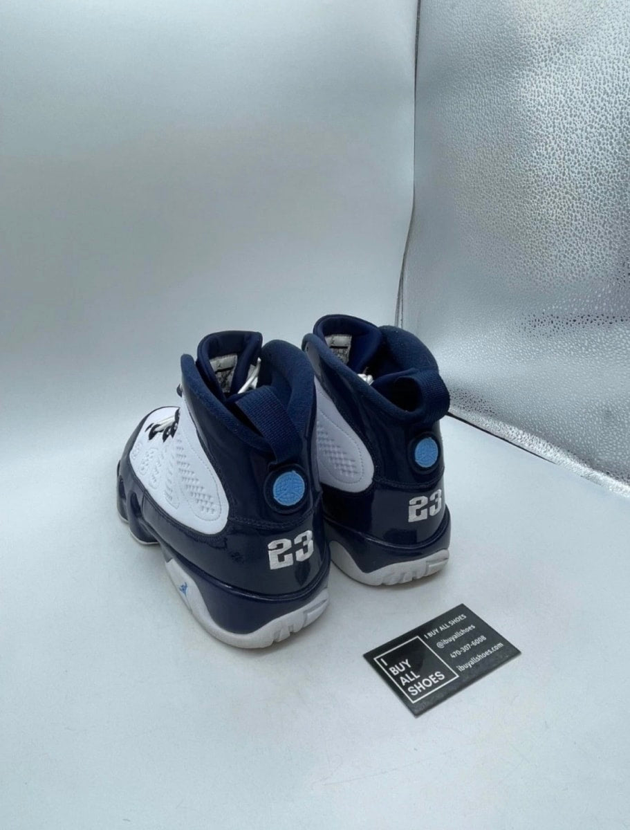 Jordan 9 Retro Pearl Blue 13 (Moderately Worn Pre-Owned)JordanWhite/University Blue-Midnight Navy - Image 4