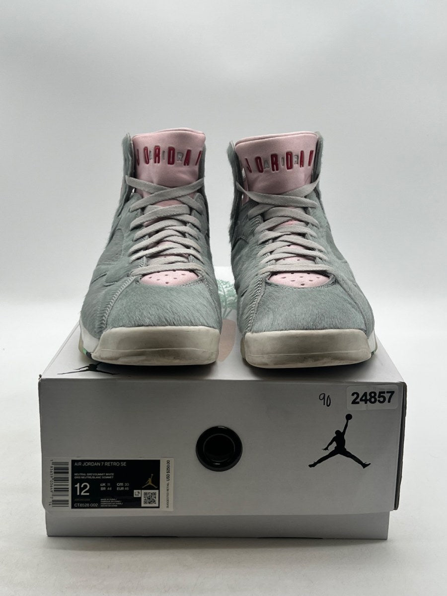 Jordan 7 Retro Neutral Grey 12 (Lightly Worn Pre-Owned)JordanNeutral Grey/Summit White-Pink Foam-Summit White - Image 2