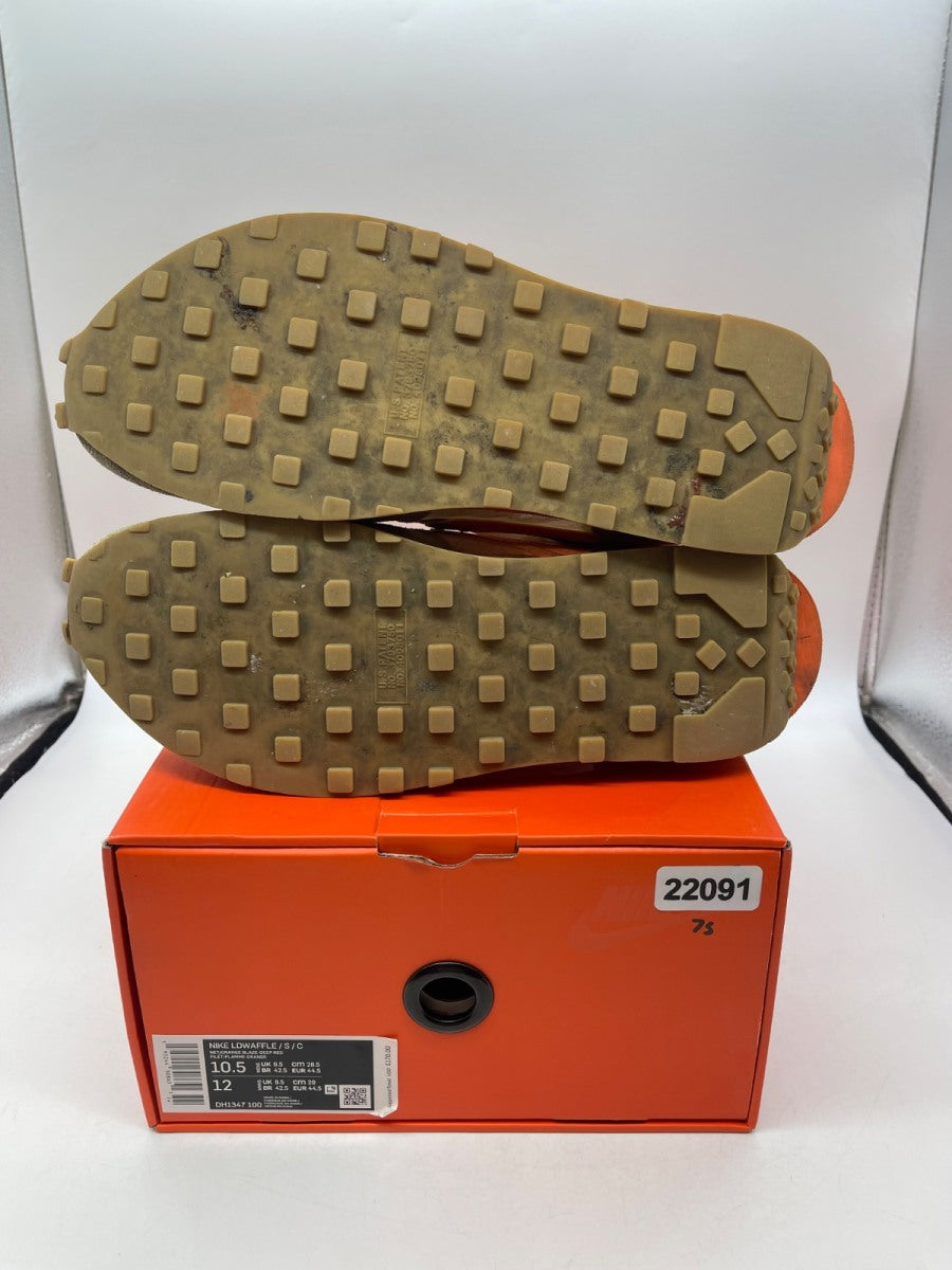 Nike LD Waffle sacai CLOT Kiss of Death Net Orange Blaze 10.5 (Moderately Worn Pre-Owned)NikeNet/Orange Blaze-Deep Red-Green Bean - Image 7