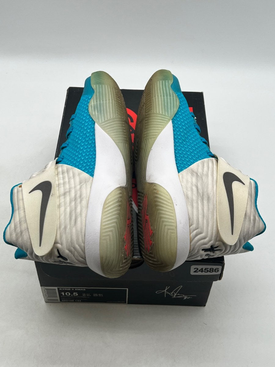 Nike Kyrie 2 Christmas 10.5 (Lightly Worn Pre-Owned)NikeWhite/Obsidian-Blue Lagoon-Orange Blaze - Image 9
