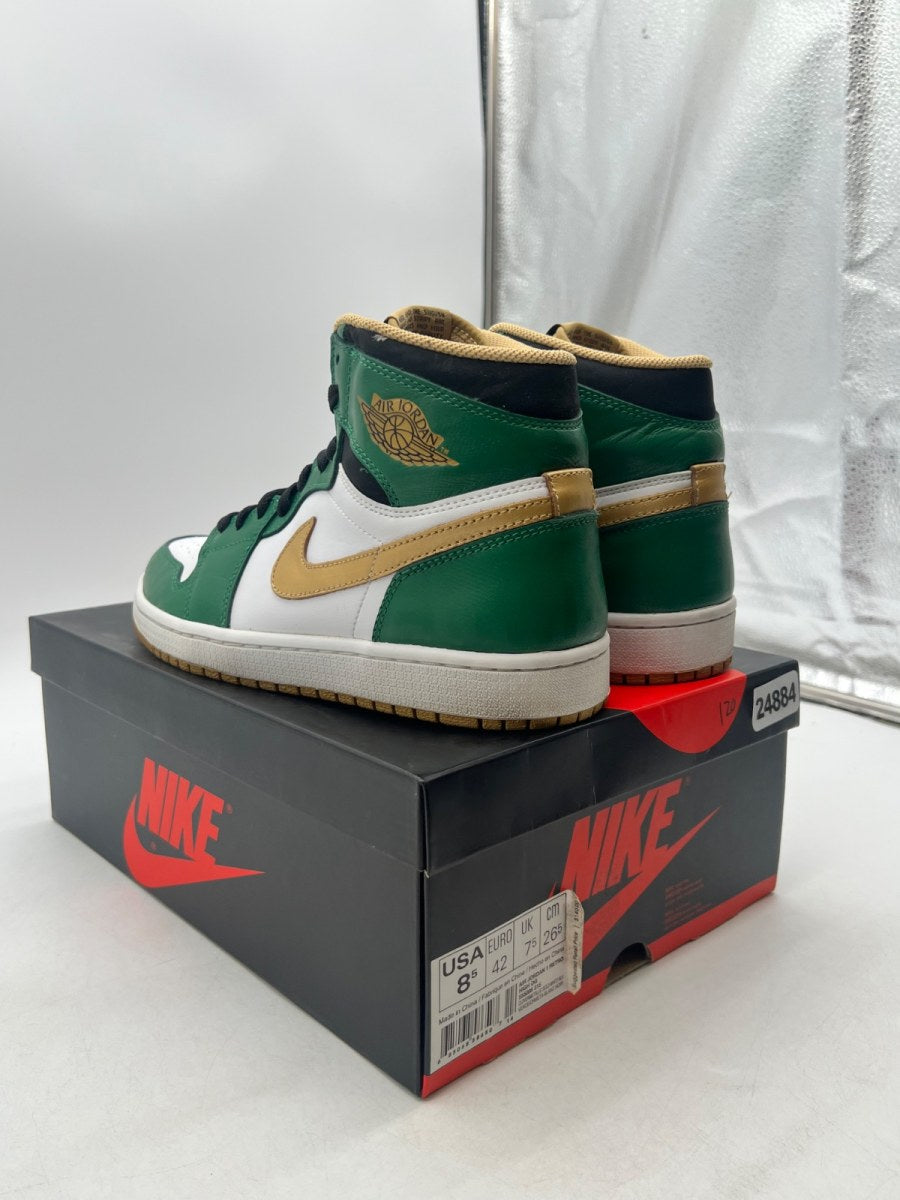 Jordan 1 OG Celtics 8.5 (Lightly Worn Pre-Owned)JordanClover/Metallic Gold/White/Black - Image 5