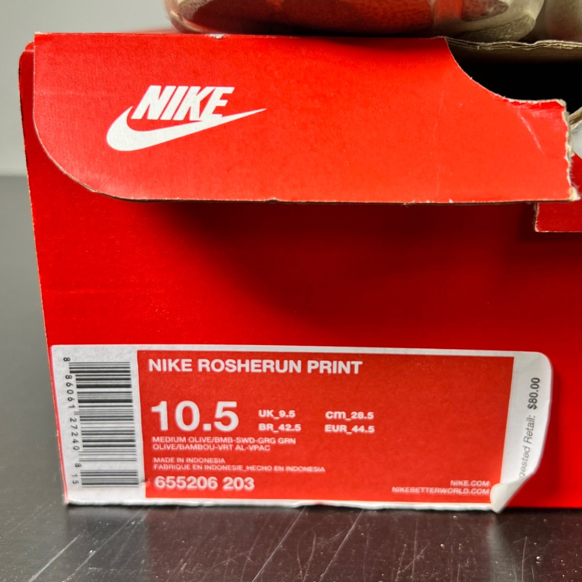 Nike Roshe Run Tiger Camo Green 10.5 (Moderately Worn Pre-Owned)NikeMedium Olive/Seaweed-Gorge Green-Bamboo - Image 5