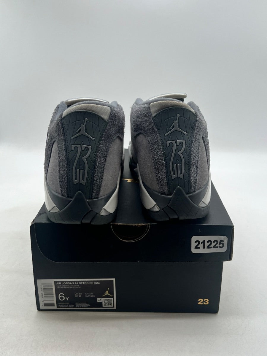 Jordan 14 Retro Flint Grey (GS) 6Y (Lightly Worn Pre-Owned) - Image 3