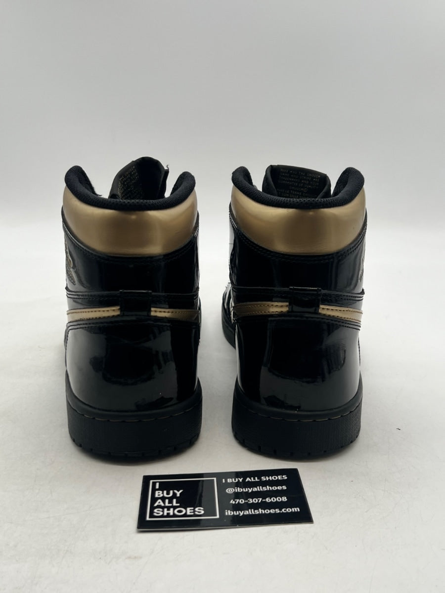 Jordan 1 Retro High Black Metallic Gold (2020) 11.5 (Moderately Worn Pre-Owned) - Image 3