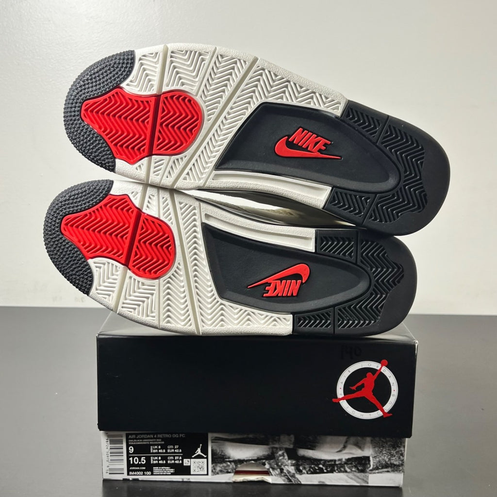 Jordan 4 Retro OG Flight Club 9 (Lightly Worn Pre-Owned)JordanSail/Black/University Red - Image 6