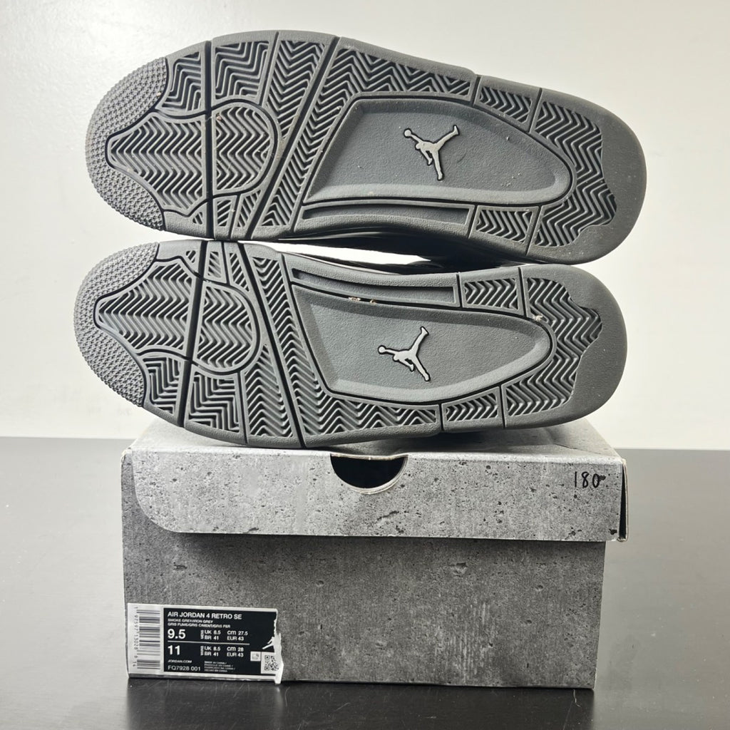 Jordan 4 Retro SE Paris Olympics Wet Cement 9.5 (Lightly Worn Pre-Owned)JordanSmoke Grey/Iron Grey/Cement Grey/Particle Grey - Image 5