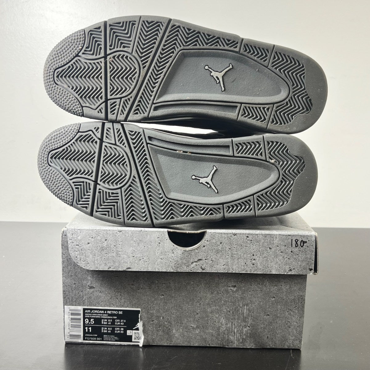 Jordan 4 Retro SE Paris Olympics Wet Cement 9.5 (Lightly Worn Pre-Owned)JordanSmoke Grey/Iron Grey/Cement Grey/Particle Grey - Image 5